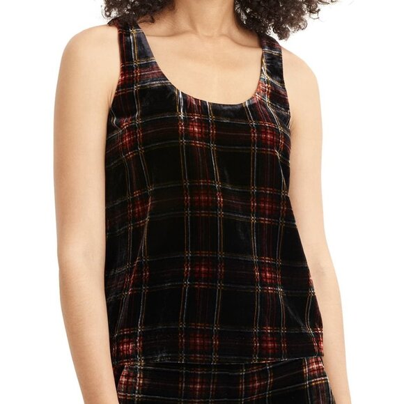Plaid J. Crew Velvet Sleeveless Cami Tank (NWT) - Picture 1 of 5